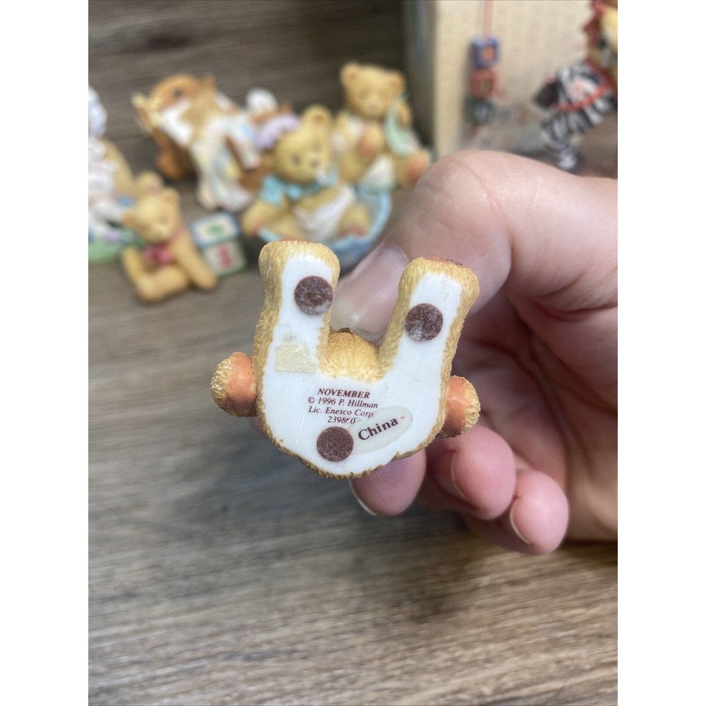 Lot Of 10 Enesco Cherished Teddies From 1992 to 1998, 2 Boxes Birthday, Carousel - Picture 9 of 16